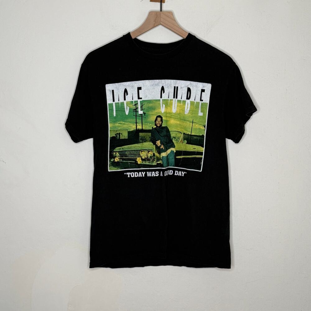 Ice Cube Today Was A Good Day Graphic Tee Black Hip Hop Y2K Streetwear Small - Picture 2 of 5